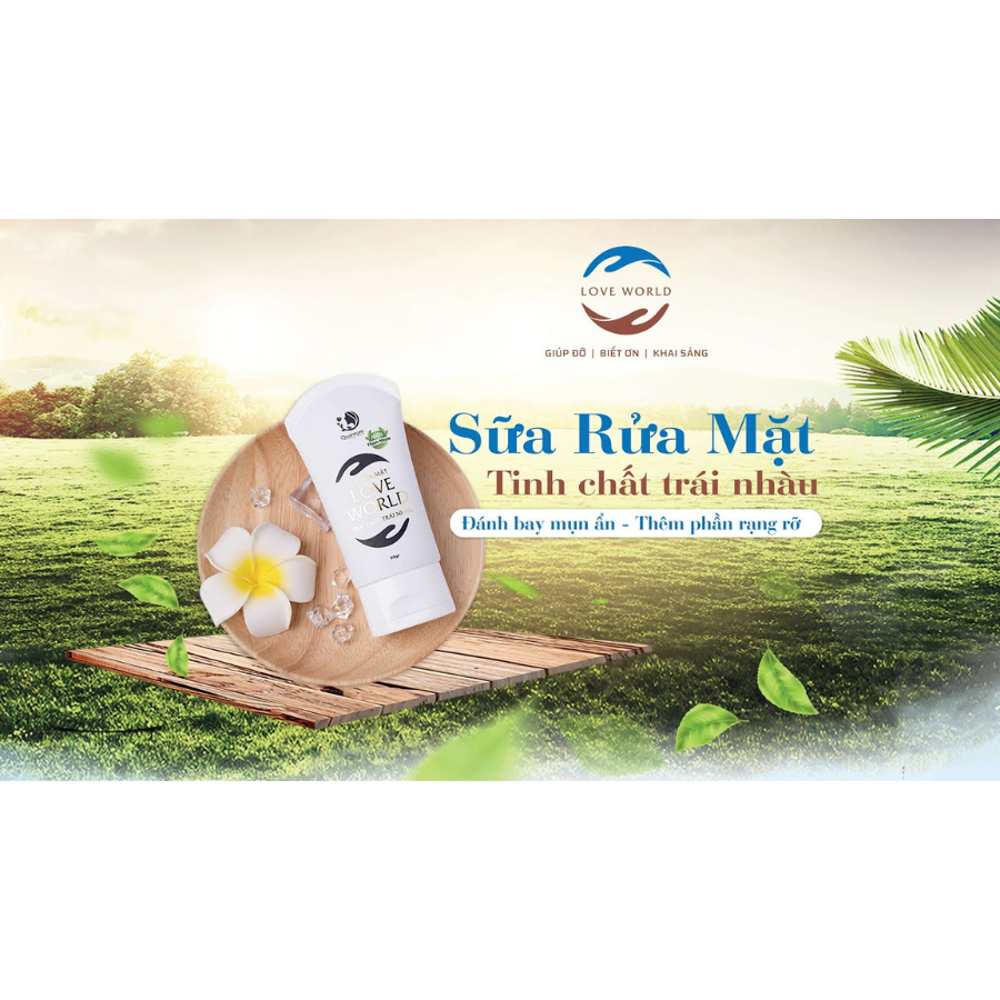 Sữa rửa mặt Love World tinh chất trái nhàu - Làm Sạch Sâu & Nuôi Da – 50 gr/tuýp