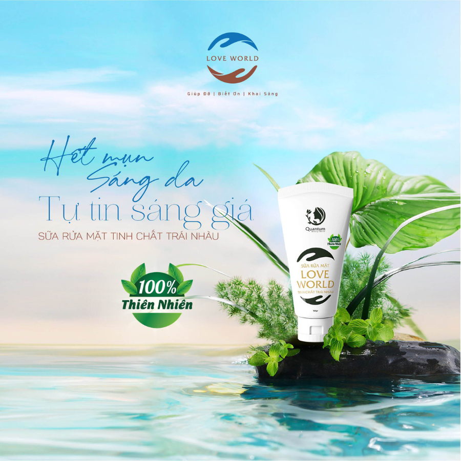 Sữa rửa mặt Love World tinh chất trái nhàu - Làm Sạch Sâu & Nuôi Da – 50 gr/tuýp
