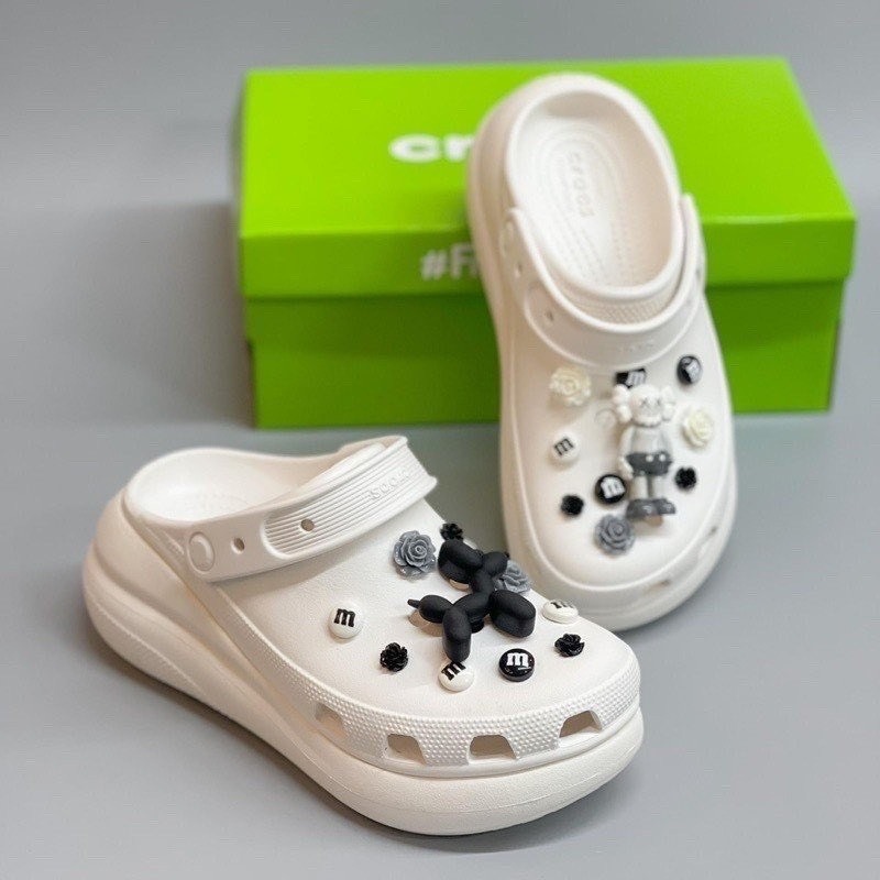 Dép Sục Cross Classic Crush Bánh Mỳ Đế Cao 5Phân Chống Trơn Trượt Êm Chân " Tặng Kèm 6 Sticker Ngẫu Nhiên " | BigBuy360 - bigbuy360.vn