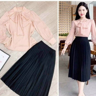 Chân váy DẬP LY CÁT HÀN dáng dài