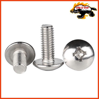 Set 10 con Ốc INOX 304 - Đầu dù vít bake (Vít 4 cạnh PH2) REN M5*0.8mm