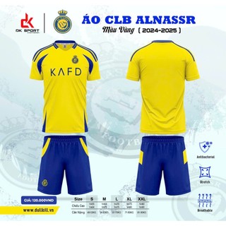 Bộ quần áo bóng đá CLB AI NASSAR logo thêu chất thun lạnh cao cấp A9