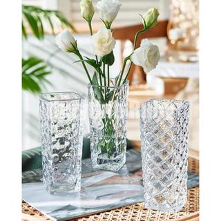 Bình bông lọ hoa thủy tinh eo nhỏ, lọ hoa trang trí handmade