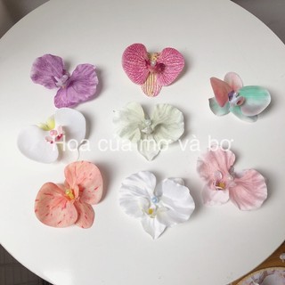 Kẹp Tóc Hoa Lan Hồ Điệp Vải/ Cao Su Loại 1 Cài Tóc Đi Biển Phụ Kiện Đi Biển Mơ Bơ Handmade