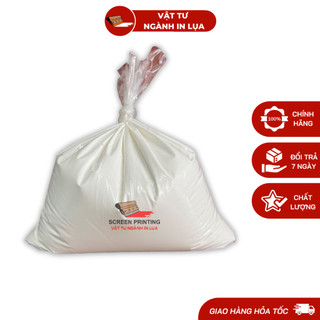 Mực trắng dẻo in trên vải cotton, vải bố