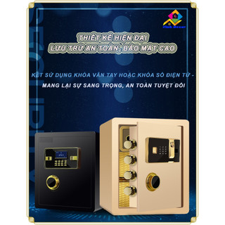 Két sắt mini thông minh cao cấp khoá vân tay khoá số siêu cường lực an toàn chống cháy -thiết kế nhỏ gọn