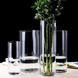 Bình Bông Lọ Hoa Thủy Tinh D10XH40Cm, Bình Hoa Trụ Tròn