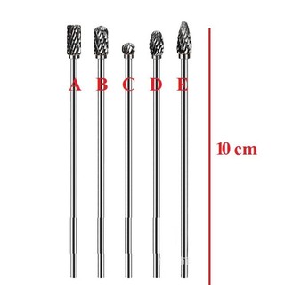 Mũi Mài Mũi Doa Hợp Kim Thép siêu dài cán 3mm đầu 6mm - mũi mài móc gỗ -mũi mài hợp kim vonfram