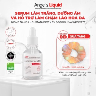 Serum Dưỡng Trắng Da, Cấp Ẩm Đa Tầng Angel's Liquid Glutathione 700mg + 5% HA 7Day Whitening Program 30ml