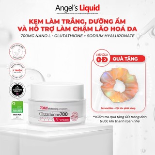 Kem Dưỡng Trắng Da Cấp Ẩm Đa Tầng Angel's Liquid 7 Day Whitening Program Glutathione 700 V-Cream 50ml