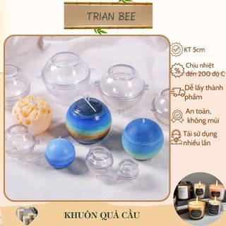 Khuôn nến quả cầu, chịu nhiệt tốt, không mùi - dụng cụ làm nến, khuôn tạo hình Trian Bee
