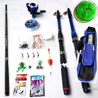 bộ cần câu cá tặng cần tay balo phụ kiện 14 món