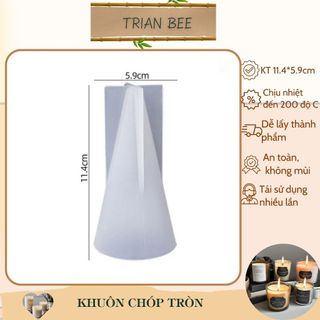 Khuôn nến hình chóp, chịu nhiệt tốt, không mùi - dụng cụ làm nến Trian Bee