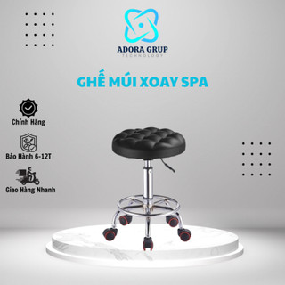 Ghế múi xoay spa bánh ấn, nâng hạ điều chỉnh cao thấp dùng trong spa, thẩm mỹ viện