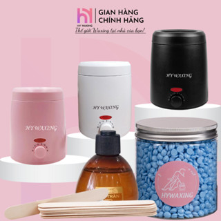   CHE TÊN  Combo Nồi Nấu Sáp Wax Lông Chống Dính Mini HY WAXING + 100gr Sáp Premium + 75g Mỡ Trăn 