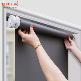 Rèm Cuốn Không Cần Khoan VPLUS Chất Liệu Vải Trơn Cản Nắng Cửa Sổ, Làm Theo Kích Thước Yêu Cầu