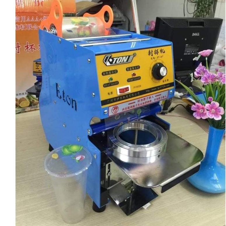 Máy dán ép dập nắp miệng ly cốc ETON D7