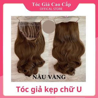 Tóc giả kẹp chữ U xoăn đuôi dài- tơ cao cấp U602