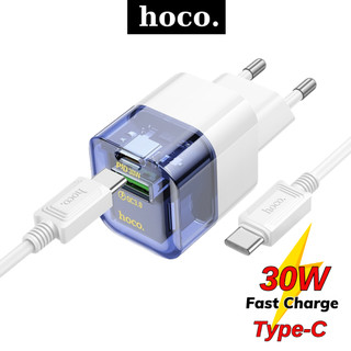 Bộ sạc nhanh type c 30W Hoco củ sạc pd30w kèm dây type c cho 15 samsung xiaomi oppo
