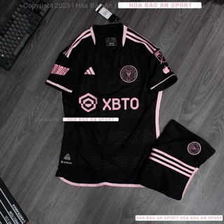 Bộ Quần Áo Bóng Đá CLB Inter Miami 2024 màu đen Messi mới - Vải gai thái cao cấp chuẩn thi đấu