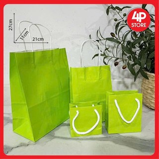 01 túi kraft xịn màu xanh lá tươi