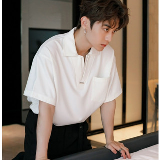 Áo Polo nam cao cấp SAVILA Cổ V Form Rộng, Chất Cotton Lạnh, Lịch Lãm, Mặc Mát Cả Ngày - SHINGHAI