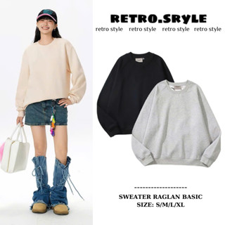  Áo Sweater Trơn Nữ Form Rộng Boxy,Áo hoodie nỉ cổ tròn vải lót bông dày dặn form rộng phong cách Hàn Quốc nam nữ uni 