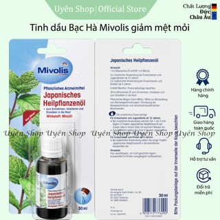 Tinh dầu bạc hà Mivolis [Hàng Đức] Giảm căng thẳng mệt mỏi, giúp Ấm Bụng, thông mũi