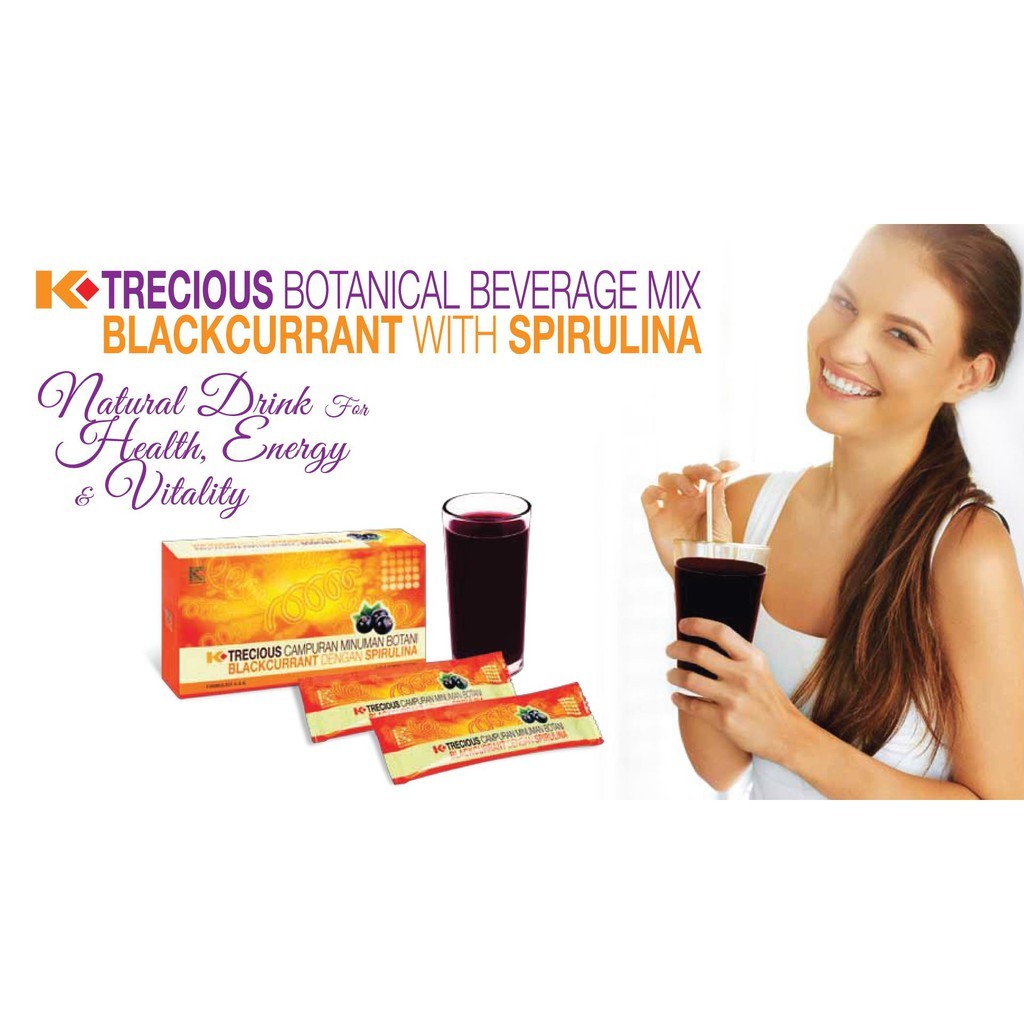 TPBS tảo Kink K- Trecious Botanical Beverage Mix Curant With Spirulina – 7 gói/hộp