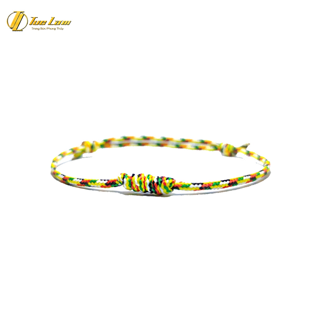 Vòng tay chỉ ngũ sắc tây tạng may mắn bện handmade xoắn giữa xinh xắn, bình an -  DIY TUỆ LÂM | BigBuy360 - bigbuy360.vn