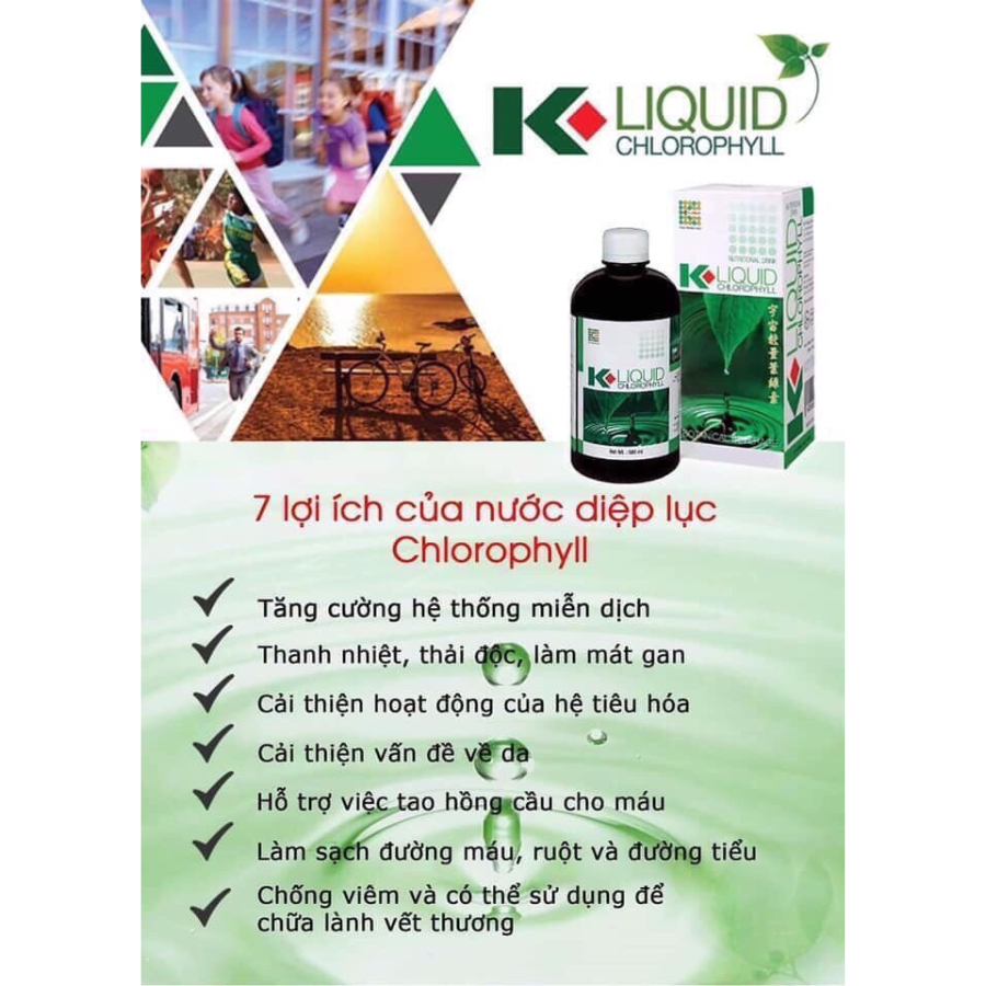 [ Diệp lục klink ] Diệp lục nước K-link Liqid Chlorophyll Malays - tăng cường sức đề kháng - 500 ml