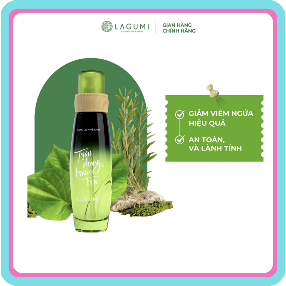 (CHÍNH HÃNG) Dung Dịch Vệ Sinh Phụ Nữ Lagumi Trầu Không Tràm Trà Giúp Khử Mùi, Giảm Ngứa An Toàn Cho