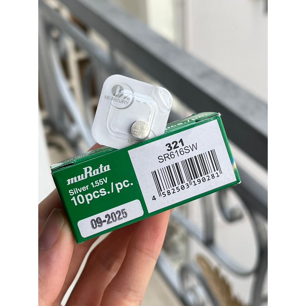 Hộp 1 viên pin cúc áo muRata SR616SW SR616 616 321 1,55V