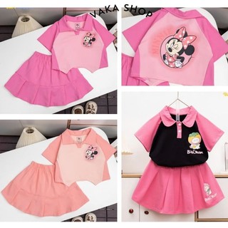 Sun & moon - Set chân váy cotton cổ trụ cho bé gái size 10-35kg
