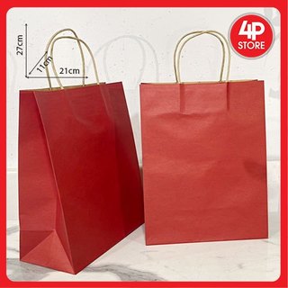 01 Túi [ Nhiều size ] Kraft Xịn màu Đỏ [ Q7 ]