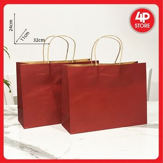01 Túi [ Nhiều size ] Kraft Xịn màu Đỏ [ Q7 ]
