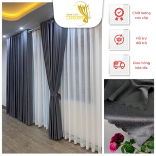  Rèm màn cửa sổ chống nắng cao cấp rủ sóng đẹp Luxury trang trí decor phòng ngủ phòng khách nhiều kích thước Lux01 