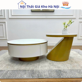 Bàn trà sofa , bàn trà đôi chân inox mạ cao cấp nhập khẩu