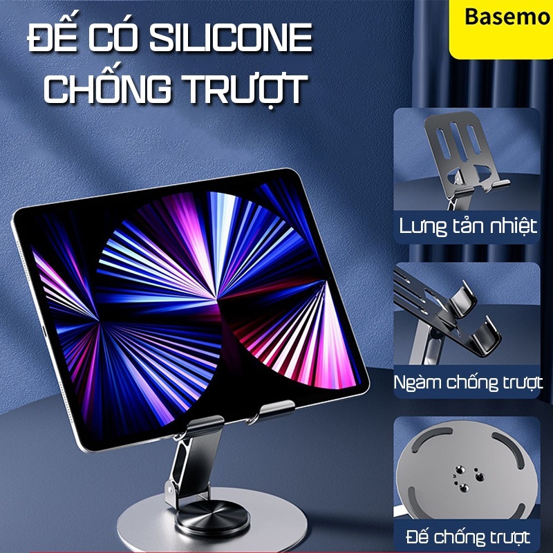Giá Đỡ Điện Thoại, Ipad Xoay 360 Hợp Kim Nhôm JYoohome Kệ Điện Thoại Xem Phim Livestream Gấp Gọn | BigBuy360 - bigbuy360.vn