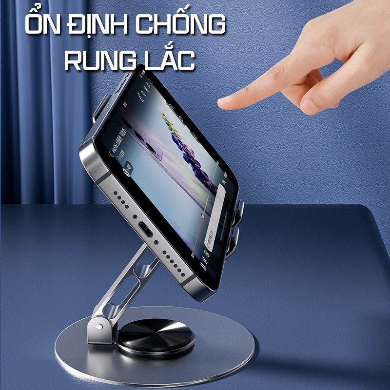 Giá Đỡ Điện Thoại, Ipad Xoay 360 Hợp Kim Nhôm JYoohome Kệ Điện Thoại Xem Phim Livestream Gấp Gọn | BigBuy360 - bigbuy360.vn