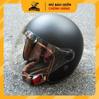 Mũ bảo hiểm 3/4 có kính chắn gió CAMRY (New 2024),gọn nhẹ,nón bảo hiểm cho nam nữ kính dài Cao cấp Freesize