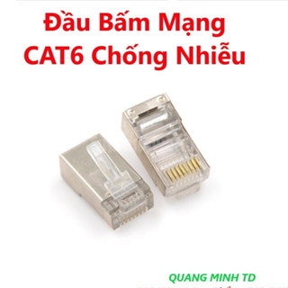 Đầu bấm dây cáp mạng RJ45 CAT6 Chống nhiễu (bán lẻ từng hạt)