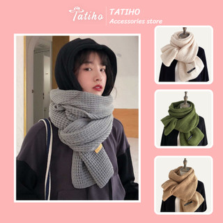 [Hàng Xịn, Giá Tốt] Khăn Len Choàng Cổ Unisex Họa Tiết Trơn Chất Len Đan Ấm Áp Thời Trang Thu Đồng Nhiều Màu - Mã LN004
