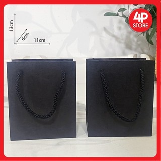 10 Túi Đen 11x13x6cm Kraft 120gsm  [ Q7 ]