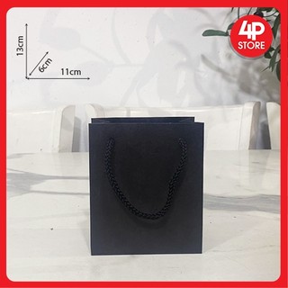10 Túi Đen 11x13x6cm Kraft 120gsm  [ Q7 ]
