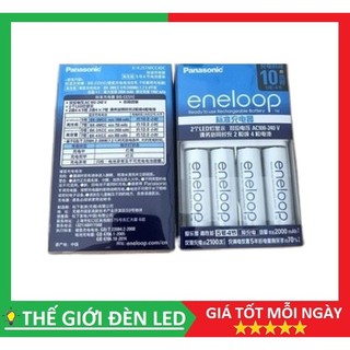 Máy sạc pin tiểu Eneloop có 4 pin AA