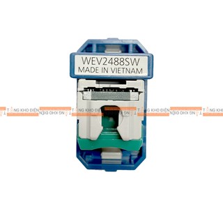 Ổ cắm Data CAT5 Panasonic, Hạt mạng WEV2488SW [Dòng WIDE]