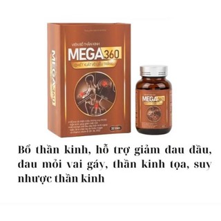 Viên bổ thần kinh Mega360 giúp giảm đau thần kinh, đau mỏi cổ, vai gáy , tê bì tay chân