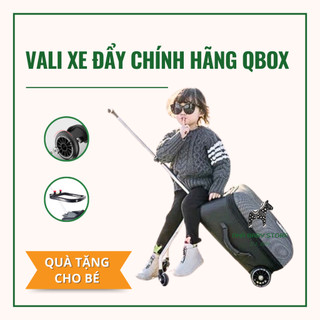 Vali xe đẩy Qbox chính hãng kèm khoá bánh,khoá TSA,dây kéo mở rộng  21,5L Cabin (Tặng kèm túi quà) tải trọng 50kg
