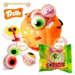 Kẹo dẻo trolli pop eye hình con mắt planet gummi địa cầu chuẩn hàng đức